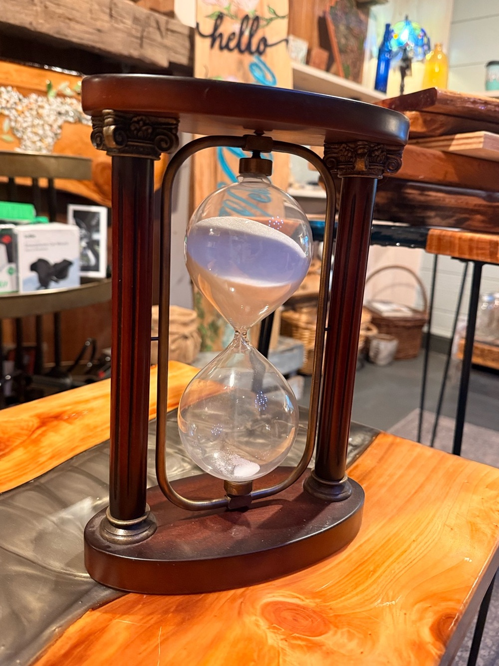 Hour Glass Mahogany Wood